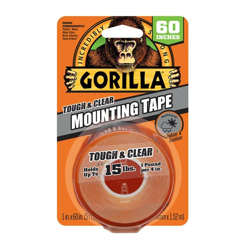 1″ x 60″ Gorilla Tough & Clear Mounting Tape